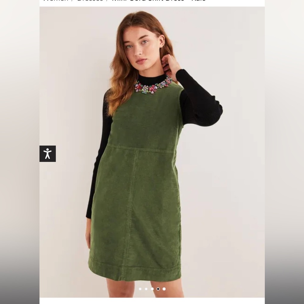 NWoT Boden Mini Cord Shift Dress